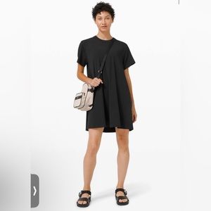 Lululemon All Yours Tee Dress Black Size 2 Excellent Condition